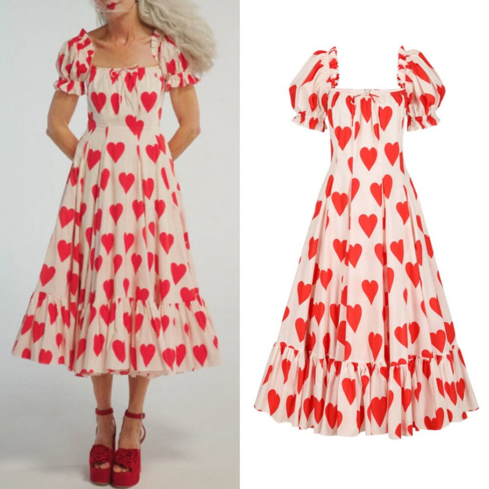 Selkie The Queen Of Hearts Field Trip Midi Dress S/L